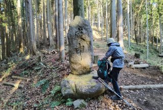庚申碑と一丁目石碑のある場所