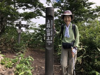 上蒜山頂上